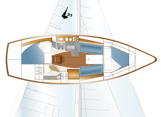 Pacific Seacraft 31: Floorplan