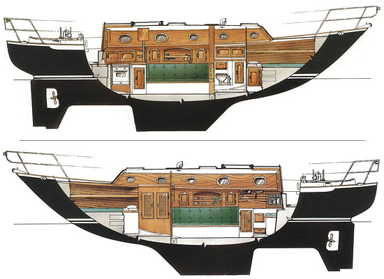 Pacific Seacraft 34: Interior Profiles