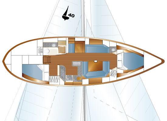 Pacific Seacraft 40: Floor Plan