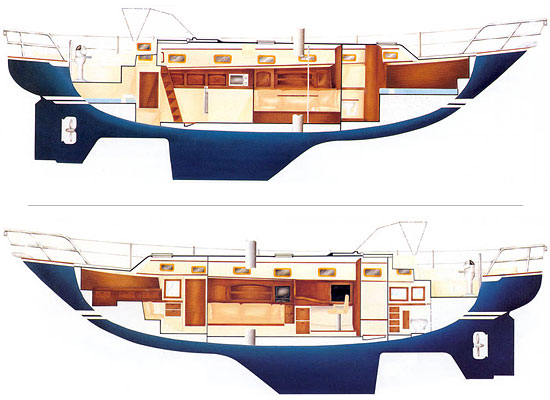 Pacific Seacraft 44: Interior Profiles